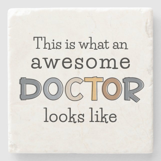 Funny Doctor Gifts | Awesome Doctor Stone Coaster (Front)