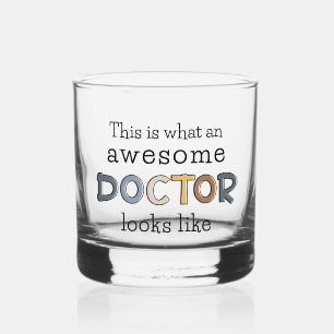 Funny Doctor Gifts Awesome Doctor Whiskey Glass