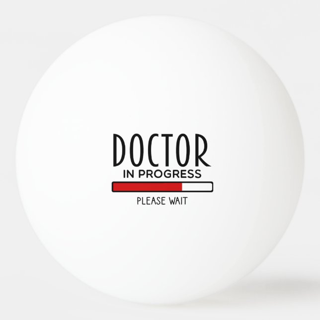 Funny Doctor In Progress Med School Student Ping Pong Ball (Front)