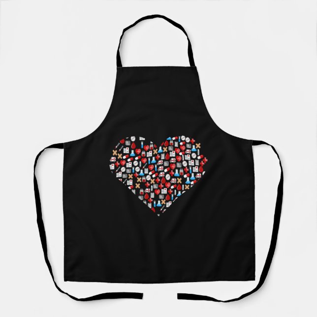 Funny Doctor Nurse print Gift Medical accessorIes Apron (Front)