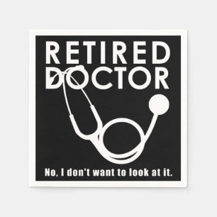 Funny Doctor Retirement Medical Theme Napkin