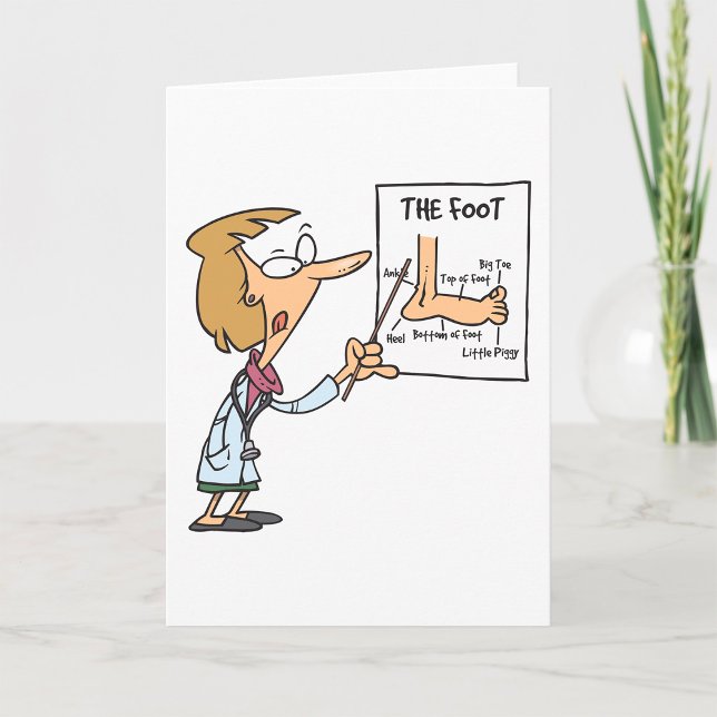 Funny Doctor Teaching Foot Anatomy Card (Creator Uploaded)