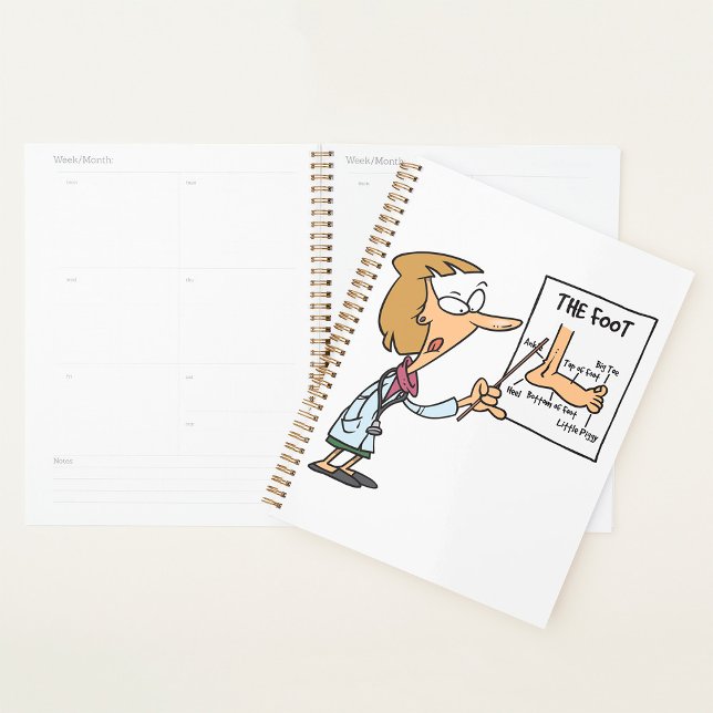 Funny Doctor Teaching Foot Anatomy Planner (Creator Uploaded)