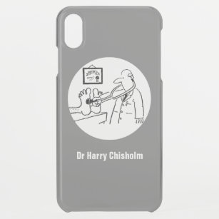 Funny Doctor with Stethoscope Checking Feet iPhone XS Max Case