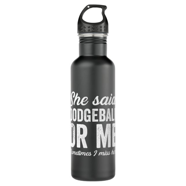 Funny Dodgeball Player Coach Hobby Hobbyist Joke 710 Ml Water Bottle (Front)