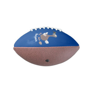 Funny dodo bird cartoon illustration american football