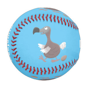 Funny dodo bird cartoon illustration baseball