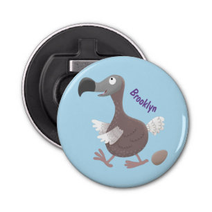 Funny dodo bird cartoon illustration bottle opener