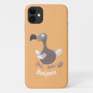 Funny dodo bird cartoon illustration iPhone 11 case