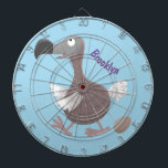 Funny dodo bird cartoon illustration dartboard<br><div class="desc">This cute dodo bird is drawn in silly cartoon illustration style just for fun!</div>