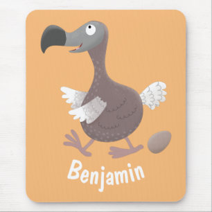 Funny dodo bird cartoon illustration mouse mat