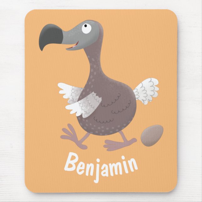 Funny dodo bird cartoon illustration mouse mat (Front)