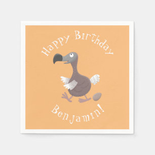 Funny dodo bird cartoon illustration napkin