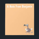 Funny dodo bird cartoon illustration notepad<br><div class="desc">This cute dodo bird is drawn in silly cartoon illustration style just for fun!</div>
