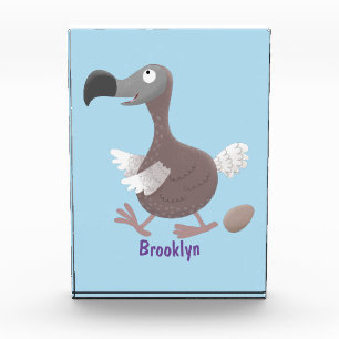 Funny dodo bird cartoon illustration photo block