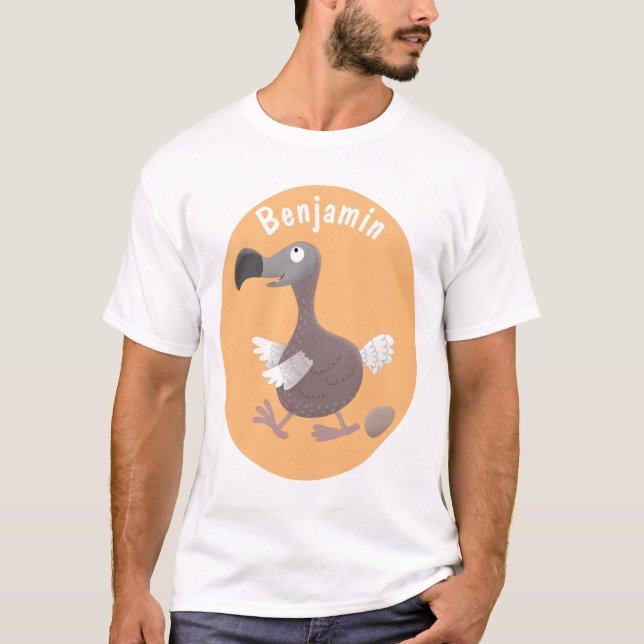 Funny dodo bird cartoon illustration T-Shirt (Front)