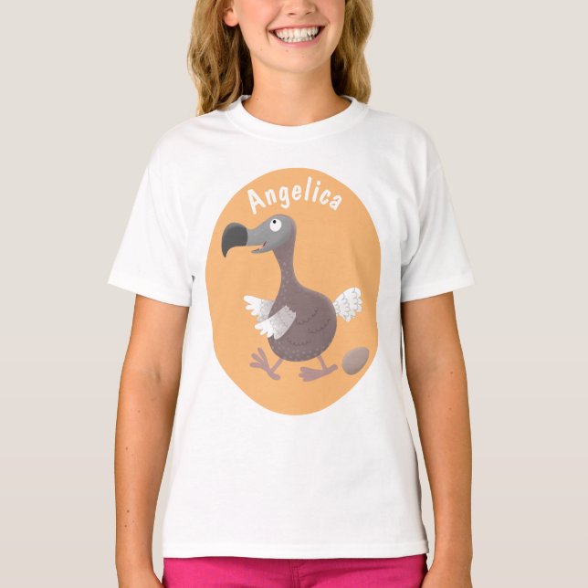 Funny dodo bird cartoon illustration T-Shirt (Front)
