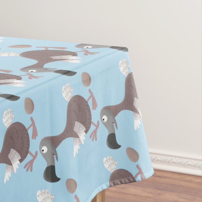 Funny dodo bird cartoon illustration tablecloth (In Situ)