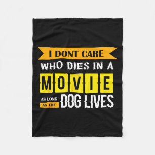 Funny Dog &amp; Puppy Lover Shirts I Don't Care Wh Fleece Blanket