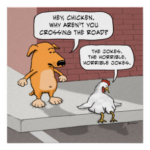 Funny Dog and Chicken Poster
