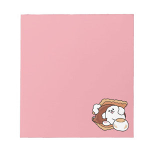 Funny Dog and S’more Design – Kawaii Pet Lover Pun Notepad
