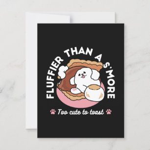 Funny Dog and S’more Design – Kawaii Pet Lover Pun Postcard