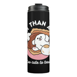 Funny Dog and S’more Design – Kawaii Pet Lover Pun Thermal Tumbler