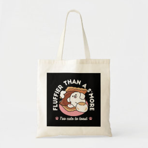 Funny Dog and S’more Design – Kawaii Pet Lover Pun Tote Bag
