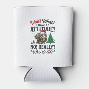 Funny Dog Attitude Christmas Vector Design_1 Can Cooler