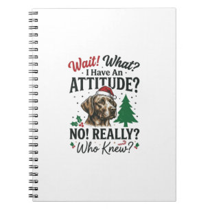 Funny Dog Attitude Christmas Vector Design_1 Notebook