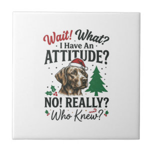 Funny Dog Attitude Christmas Vector Design_1 Tile