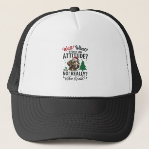 Funny Dog Attitude Christmas Vector Design_1 Trucker Hat