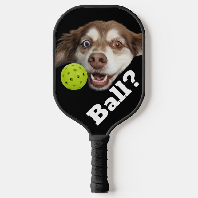 Funny Dog Ball Pet Lover Pickleball Paddle (Front)