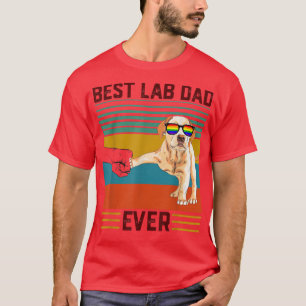 Funny Dog Best Lab Dad Ever Vintage LGBT Pride Fat T-Shirt