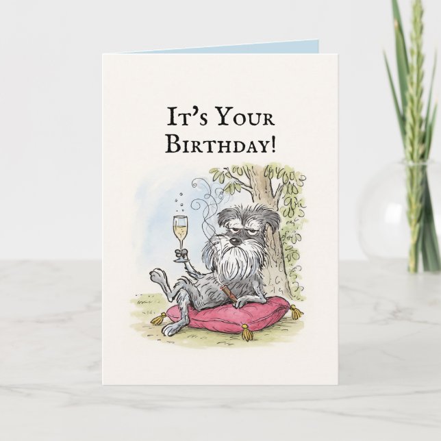 Funny Dog Birthday Card (Front)