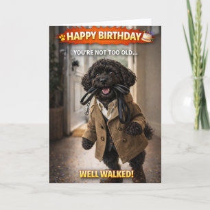 Funny Dog Birthday Card Well Walked Cockapoo