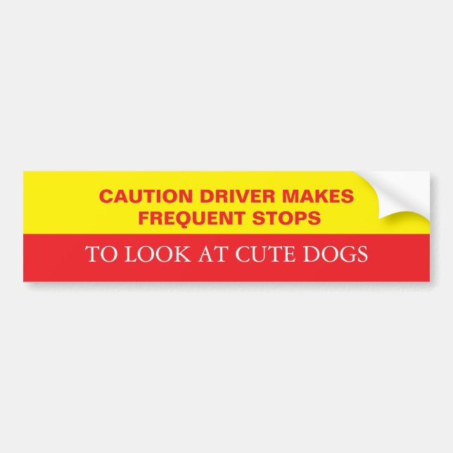 Funny Dog Bumper Sticker (Front)