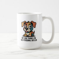 Funny Dog Butler Cartoon Quote
