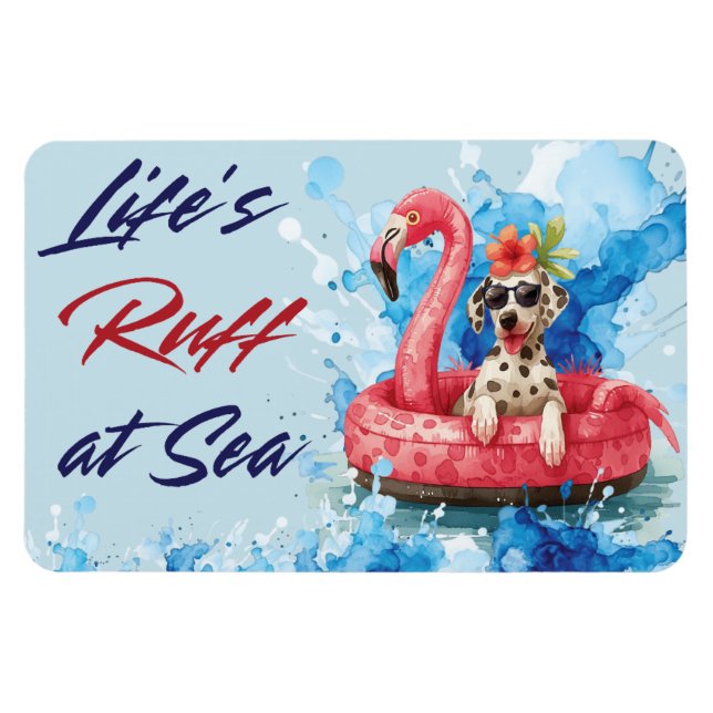 Funny Dog Cabin Door Decor Cruise Magnet (Horizontal)