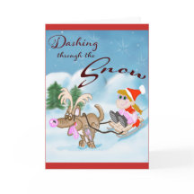 Funny Dog Cartoon Christmas Card