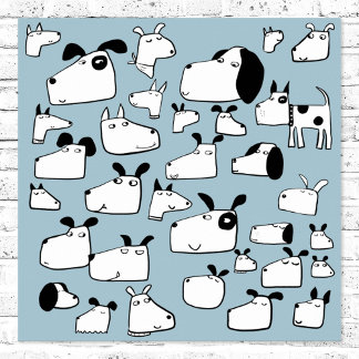 Funny Dog Cartoon Poster