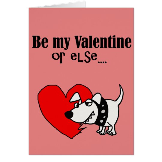 Funny Dog Cartoon Valentine's Day Card