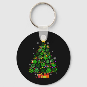Funny Dog Cat Paws Christmas Tree Xmas Lights Anim Key Ring