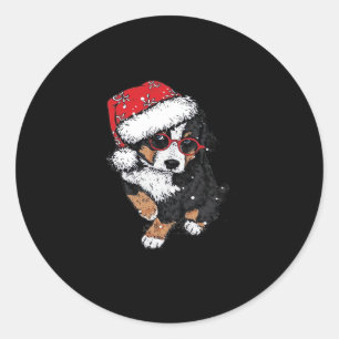 Funny Dog Christmas Pajamas Gift for Dog Lovers Wo Classic Round Sticker