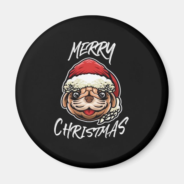 Funny Dog Christmas Pyjamas Gift for Dog Lovers Wo Magnet (Front)