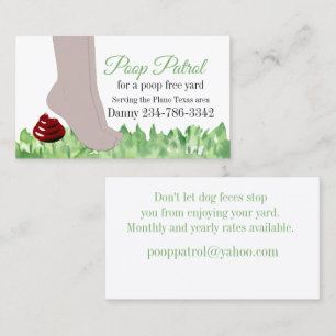 Funny Dog Clean Up Business Card