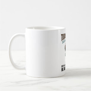 Funny Dog Coffee Warning Vintage Engraving Design_ Mug