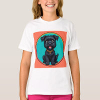 Funny Dog Colourful Digital Illustration