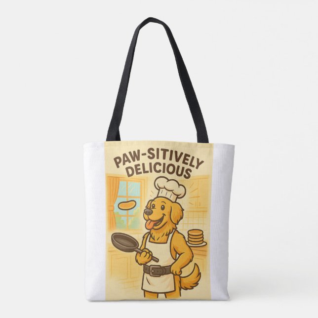 Funny Dog Cooking  Tote Bag (Back)