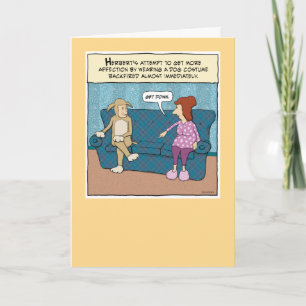 Funny Dog Costume Birthday Card
